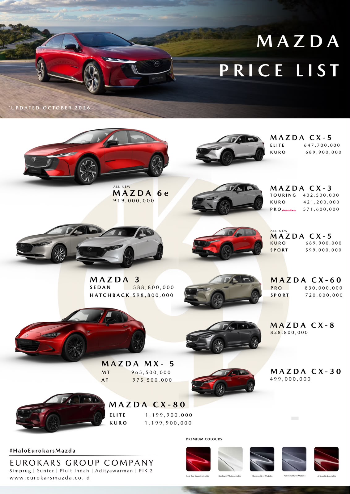 Harga  PIK Pricelist Harga Mazda PIK Terbaru 2026